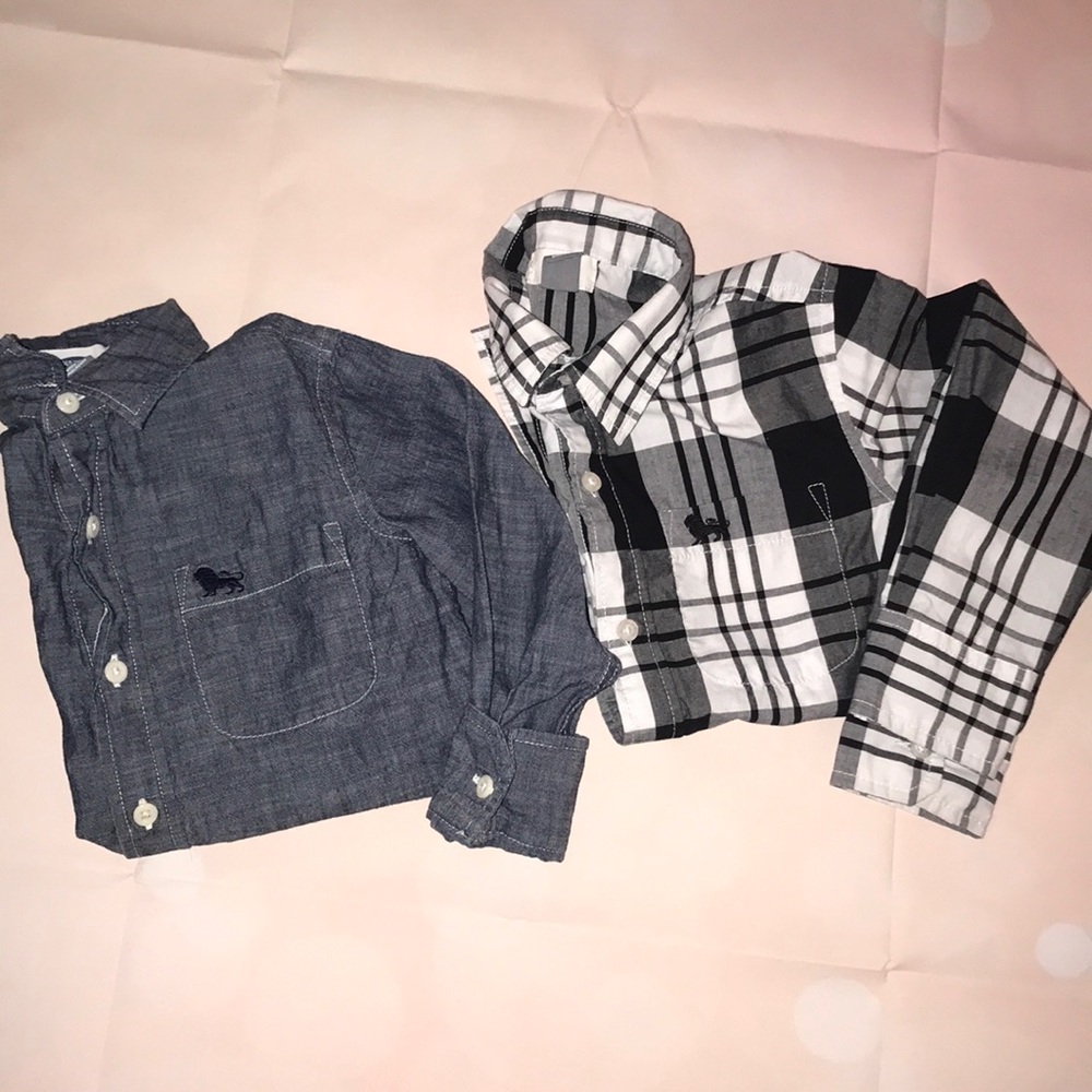 Old Navy Button Down Shirt Boys Sz 6-7